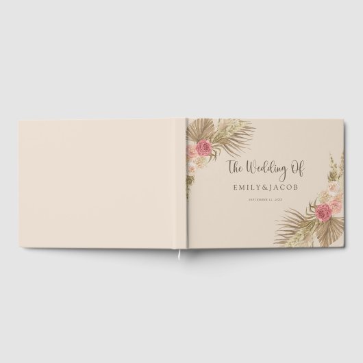 Boho Floral Wedding Gastenboek (Volledig)