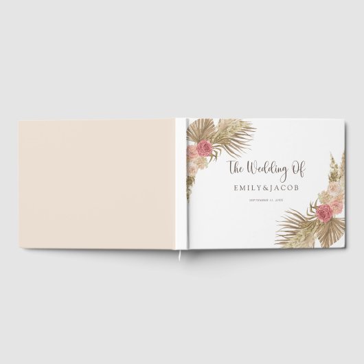 Boho Floral Wedding Gastenboek (Volledig)