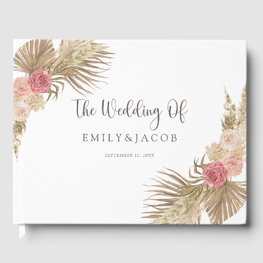 Boho Floral Wedding Gastenboek (Voorkant)