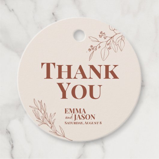 Boho Floral Wedding Gift Labels (Voorkant)