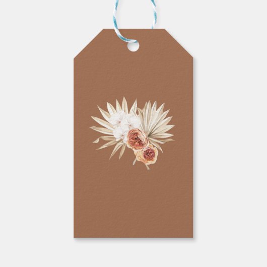 Boho Floral Wedding Gift Labels Cadeaulabel (Achterkant)
