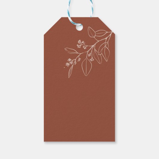 Boho Floral Wedding Gift Labels Cadeaulabel (Achterkant)