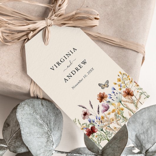 Boho Floral Wedding Gift Labels Cadeaulabel