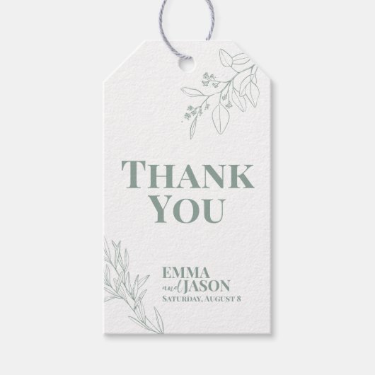 Boho Floral Wedding Gift Labels Cadeaulabel (Voorkant)