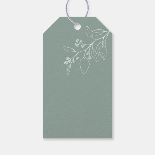 Boho Floral Wedding Gift Labels Cadeaulabel (Achterkant)