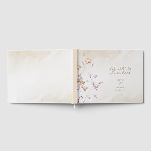 Boho Floral Wedding Guest Book Gastenboek (Volledig)