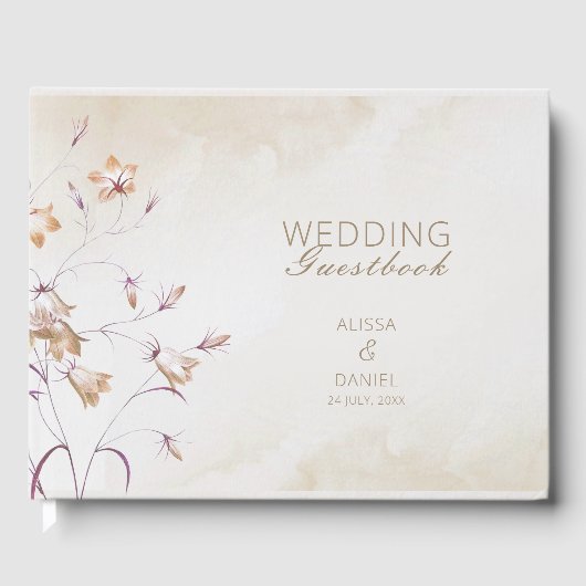 Boho Floral Wedding Guest Book Gastenboek (Voorkant)