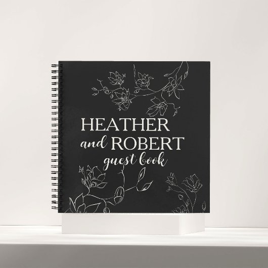 Boho Floral Wedding Guest Book Notitieboek