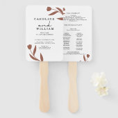 Boho Floral Wedding Handwaaier (Voorkant en achterkant)