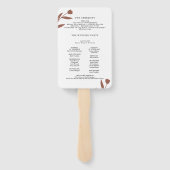 Boho Floral Wedding Handwaaier (Achterkant)