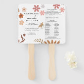 Boho Floral Wedding Handwaaier (Voorkant en achterkant)