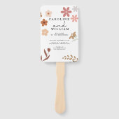 Boho Floral Wedding Handwaaier (Voorkant)