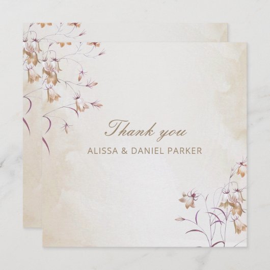 Boho Floral Wedding Hartelijk dank (Voorkant / Achterkant)