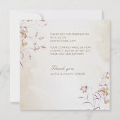 Boho Floral Wedding Hartelijk dank (Achterkant)