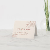Boho Floral Wedding Hartelijk dank Bedankkaart (Voorkant)