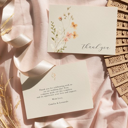 Boho Floral Wedding Hartelijk dank Bedankkaart