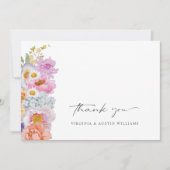 Boho Floral Wedding Hartelijk dank Bedankkaart (Voorkant)