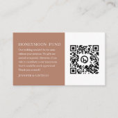 Boho Floral Wedding Honeymoon Fonds QR Code Informatiekaartje (Voorkant)