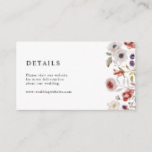 Boho Floral Wedding Informatiekaartje (Voorkant)