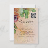 Boho  Floral Wedding Information Kaart (Voorkant)