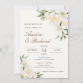 Boho  Floral  Wedding Invitation Kaart (Voorkant)