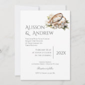 Boho Floral Wedding Invitation Kaart (Voorkant)