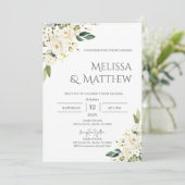 Boho Floral Wedding Invitation Kaart (Staand voorkant)
