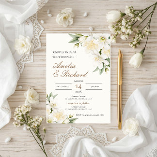 Boho  Floral  Wedding Invitation Kaart
