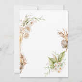 Boho Floral Wedding Invitation Kaart (Achterkant)