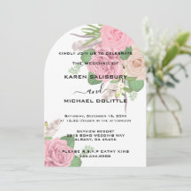 Boho Floral Wedding Invite, Aangepast Bewerkbaar