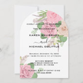Boho Floral Wedding Invite, Aangepast Bewerkbaar Kaart (Voorkant)