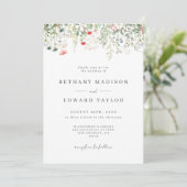 Boho Floral Wedding Kaart (Staand voorkant)