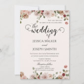 Boho Floral Wedding Kaart (Voorkant)