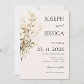 Boho Floral Wedding Kaart (Voorkant)