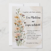 Boho Floral Wedding Kaart (Voorkant)