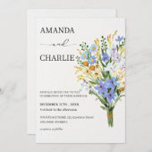 Boho Floral Wedding Kaart (Voorkant / Achterkant)