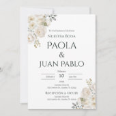 Boho Floral Wedding Kaart (Voorkant)