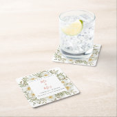 Boho Floral Wedding Kartonnen Onderzetters (Insitu)