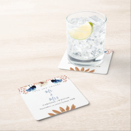 Boho Floral Wedding Kartonnen Onderzetters