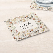 Boho Floral Wedding Kartonnen Onderzetters