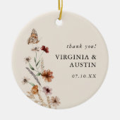 Boho Floral Wedding Keramisch Ornament (Voorkant)