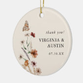 Boho Floral Wedding Keramisch Ornament (Links)
