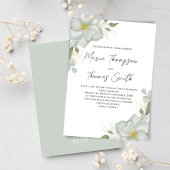 Boho Floral Wedding Magnolia Elegant Kaart