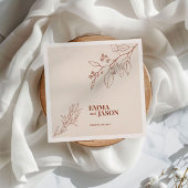 Boho Floral Wedding Napkins Servet