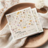 Boho Floral Wedding Napkins Servet