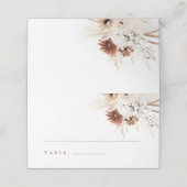 Boho Floral Wedding Place Cards Plaatskaartje (Buitenkant ongevouwen)