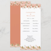 Boho Floral Wedding Programmakaart (Voorkant / Achterkant)