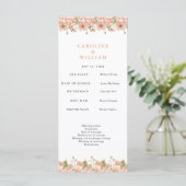 Boho Floral Wedding Programmakaart (Staand voorkant)