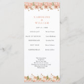 Boho Floral Wedding Programmakaart (Voorkant)