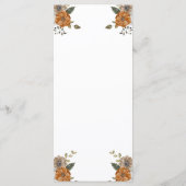Boho Floral Wedding Programmakaart (Achterkant)